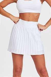 SHORT SAIA PLISSADO / BRANCO