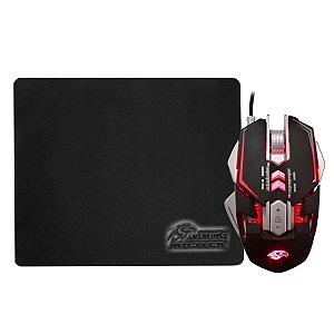 Mouse Gamer Mecânico K-Mex MO-D837 LED 4 Cores + Mouse PAD
