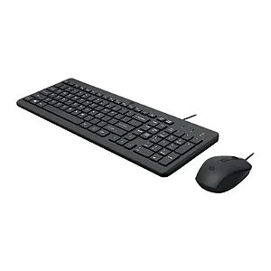 Kit Teclado e Mouse HP 150, Com Fio, USB, Preto
