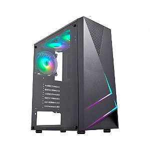 Gabinete Gaming Kratos II, Preto LED, RGB, K-Mex - CG-45TP