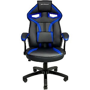 Cadeira Gamer MX1 Giratória, Mymax, , Azul e preto