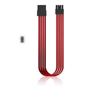 CABO SLEEVED DEEPCOOL PCI-E 30CM VERMELHO, DP-EC300-PCI-E-RD