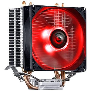 Cooler Para Processador Intel/Amd -  Pcyes, Kz2, Led Vermelho, 92mm, Tdp, 100w