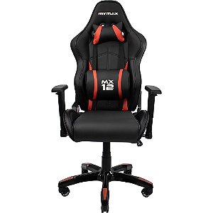 Cadeira Gamer MX12 Giratoria Preto/Vermelho MYMAX