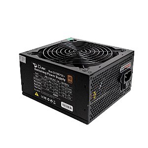 Fonte ATX 500W 80 Plus Bronze PFC Ativo - Duex DX 500FSE 115V/230V Preto