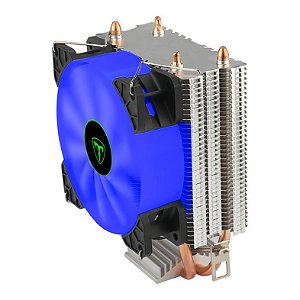 Cooler Para Processador T-Dagger, LED Azul, Intel e AMD, FAN 90mm, 2 Heat Pipes, TDP 80W, 48CFM - T-GC9109 B
