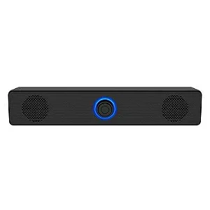 Caixa de Som Gamer Rise Mode Aura Sound S2 Blue, LED Azul, Bluetooth, 3W*2, Preto - RM-SP-02-BB