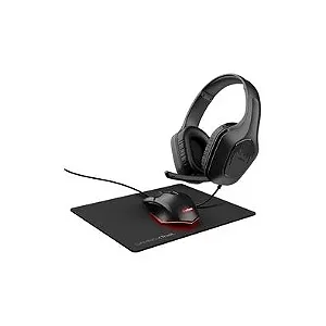 Kit Gamer Trust GXT790 TRIDOX, Headset, Mouse com Iluminação LED 6400 DPI, Mouse Pad, Preto - 25117
