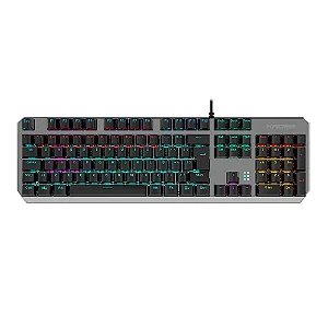 Teclado Gamer Mecânico Kross Elegance Randgrid Rainbow Switch Azul - KE-KG155 Preto