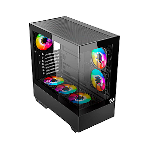GABINETE GAMER REDRAGON REFLECT PRO PRETO CA-607B