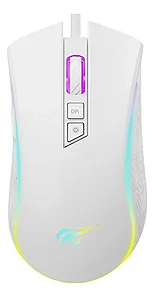 Mouse Gamer HAVIT Professional, RGB, 7200 DPI, 7 Botôes, Branco - MS1034 White