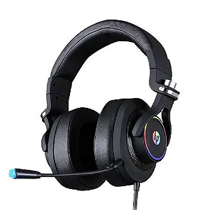 Headset Gamer Hp H500gs, Drivers 50mm, Preto, USB 7.1 Surround, RGB