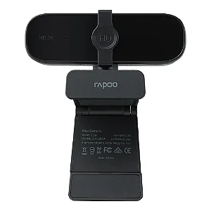 Webcam Rapoo C280 2K, com Autofoco, Microfone Profissional com Cancelamento de Ruído, Preto- C280
