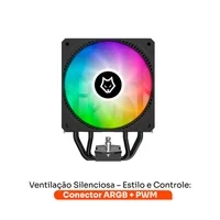 Air Cooler MACH1 ARTIC, ARGB, AMD e Intel, 120mm, Preto - A40