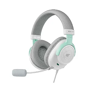 Headset Gamer Havit H2230E - White / Cyan