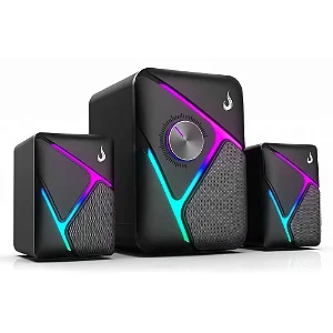 Caixa De Som Gamer Rise Mode Nebula, Rainbow, 3.5mm, 5w + 2x3w, Preto, Rm-spne-01-RGB