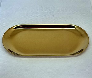 BANDEJA DECORATIVA DOURADA