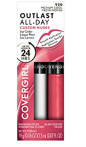 CoverGirl Outlast All-Day Lip Color with Top Coat , Medium Cool Food Moyen