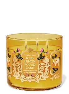 Vela 3 Pavios Iced Lemon Pound Cake - Bath and Body Works
