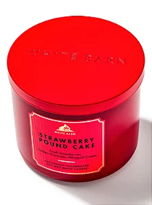 Vela 3 Pavios Strawberry Pound Cake - Bath and Body Works
