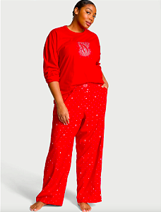 Pijama Conjunto de flanela manga comprida Victoria;s Secret - Tamanho G