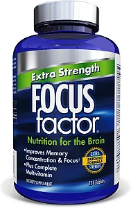 Focus Factor Suplemento Cerebral para Memória, Concentração e Foco , 180 cápsulas -