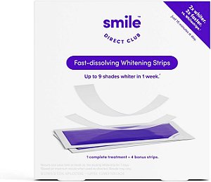 Tiras de clareamento dental de dissolução rápida SmileDirectClub - 18 unidades - Resultados 2X mais brancos