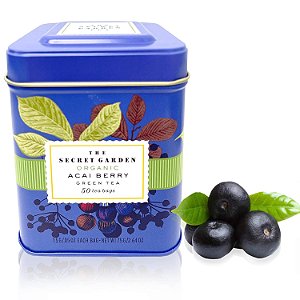 The Secret Garden Açai Berry Green Tea com 50 Sachês