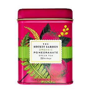 The Secret Garden Organic Pomegranate Green Tea, 50 Sachês