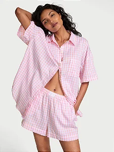 Conjunto de pijama curto xadrez Cotton XL- Victória's Secret