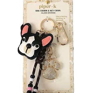 ?️ Piper K ?️Pingente de Bolsa e Chaveiro de Buldogue Francês e Boston Terrier