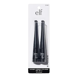 Delineador e.l.f. Expert Liquid Liner Set of 2, Jet Black