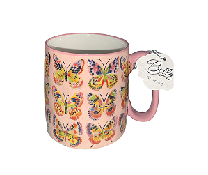 Caneca Cerâmica americana- Borboletas - 500ml