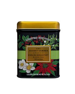 Chá Café da manhã inglês com 50 sachês The Secret Garden