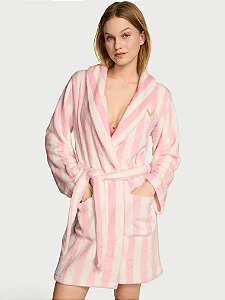 Roupão de pelúcia aconchegante Listrado Victória's Secret - TAM - XL/XXL