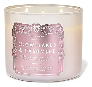 SNOWFLAKES & CASHMERE CANDLE 411G - Bath and Body works