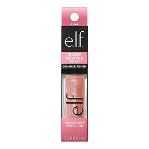 Gloss com Glitter - e.l.f. Glow Reviver Lip Oil Glimmer - Candy Coded - 0.25 fl oz