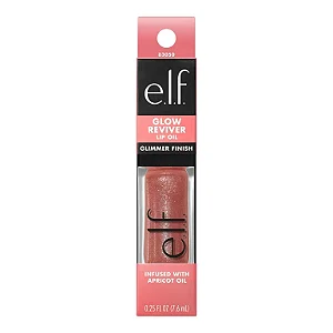 Gloss Labial com Glitter - e.l.f. Glow Reviver Lip Oil Glimmer - Princess Cut - 0.25 fl oz