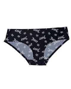 K Calcinha Juicy Couture Sem costura Cor Preta monogramada - Tam: G