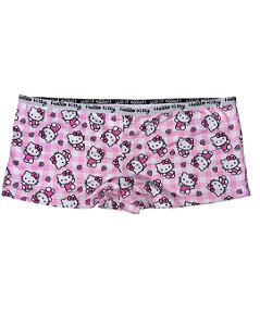 Calcinha Tipo Shorts Hello Kitty Estampada Rosa - Tam: GG