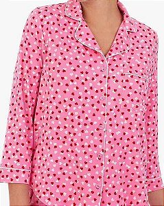 Pijama de Algodão Kate Spade New York Com Estampa de Corações