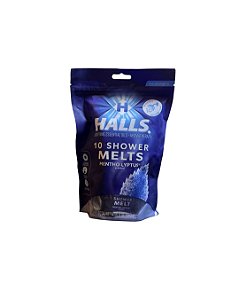 Halls, pacote com pastilhas efervescentes para banho com mentol.