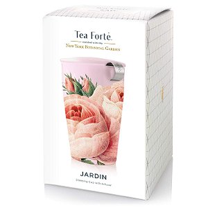 Chá infusor de chá de cerâmica com tampa e cesta de infusor da Tea