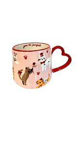 Caneca de Porcelana Americana - Felinos 500ml