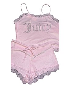 Short Doll Rendado Juicy Couture Rosa Claro