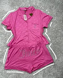 Short Doll Juicy Couture Rosa Pink Monogramado