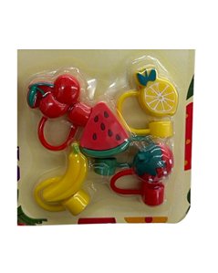 Protetor de canudo Frutas - UNIDADE