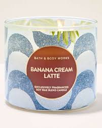 Vela 3 Pavios Banana Cream Latte - Bath and Body Works