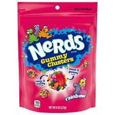 Bala Nerds - Gummy Clusters - Rainbon - 226g