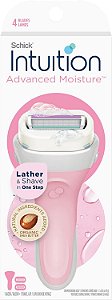 Schick Intuition Navalha feminina hidratante avançada com manteiga de karité, 1 cabo com 2 refis
